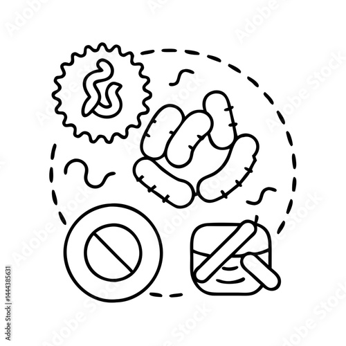 probiotics icon, probiotics line art - simple line art of probiotics, perfect for probiotics logos and icons