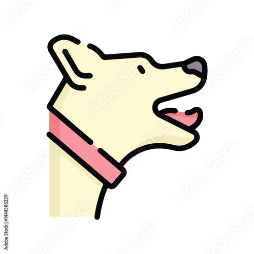 Cute German shepherd tilting its head (isolated on white, selective focus on the dog eyes), with copy space on the left