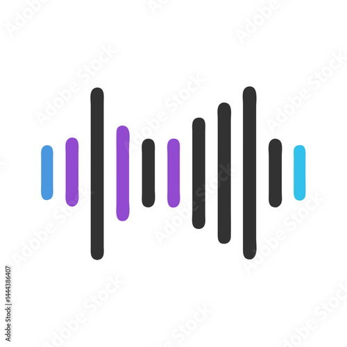 Sound wave illustration of a audio recorder pattern