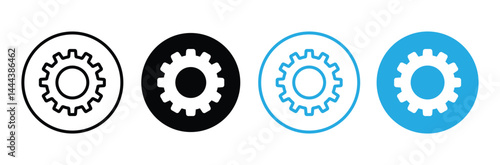
Gear setting icon set. Cog wheel icon. Gear wheel vector linear icon for use in any purpose
