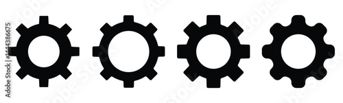 
Gear setting icon set. Cog wheel icon. Gear wheel vector linear icon for use in any purpose
