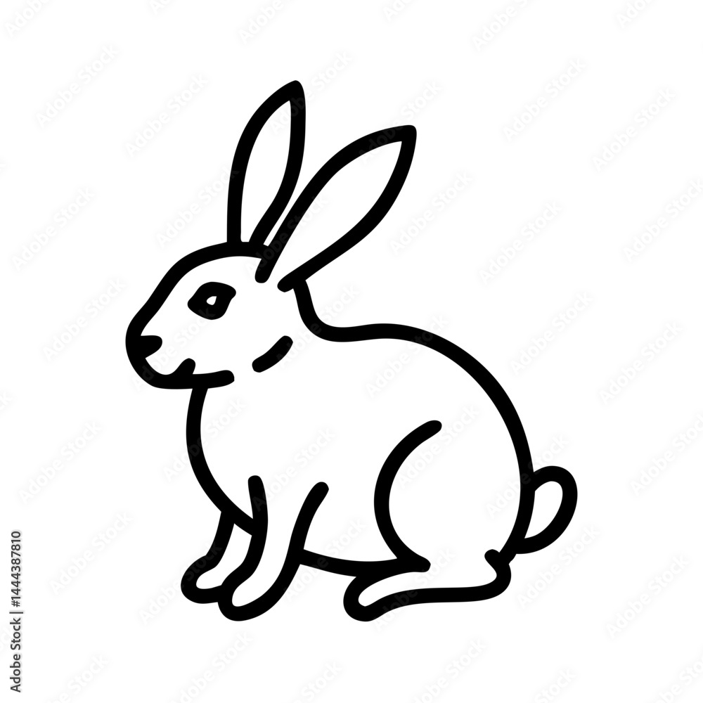 rabbit black linear isolated vector illustration
rabbit black linear isolated vector illustration