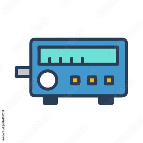 Blue Signal Generator, Electronic Testing Equipment Illustration