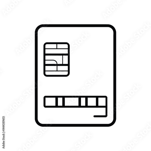 Credit Card Outline Icon Payment System Financial Transparent Background