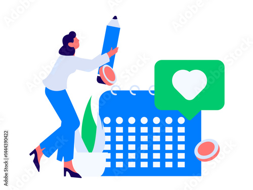 Check-in character flat vector concept operation hand-drawn illustration

