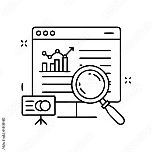 search engine marketing sem icon, search engine marketing sem line art - simple line art of search engine marketing sem, perfect for search engine marketing sem logos and icons