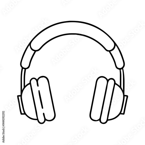 silent disco headphones icon, silent disco headphones line art - simple line art of silent disco headphones, perfect for silent disco headphones logos and icons