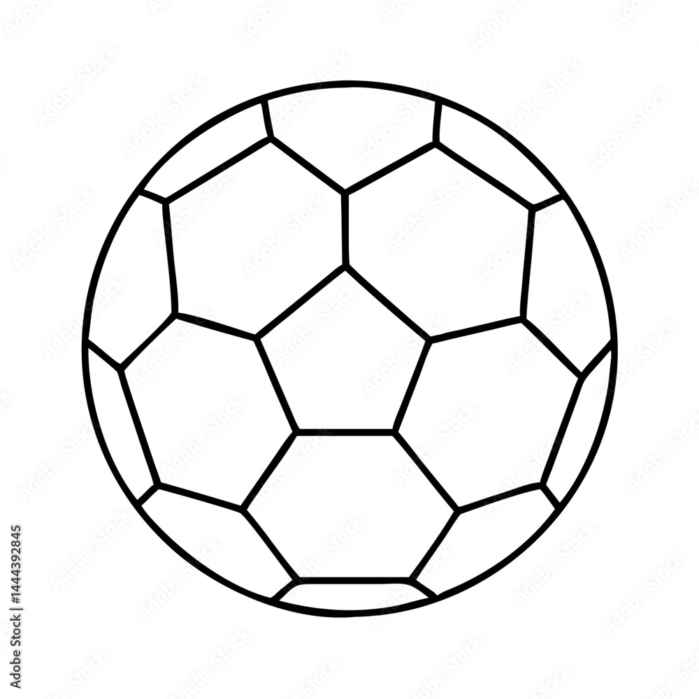 Obraz premium soccer ball icon, soccer ball line art - simple line art of soccer ball, perfect for soccer ball logos and icons
