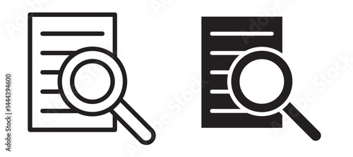 Defining icon In Flat and stroke Style Vector For App, UI, Websites. Black Vector Illustration.