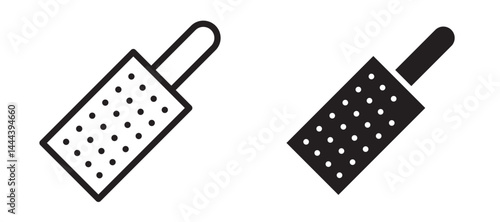 Microplane grater icon In Flat and stroke Style Vector For App, UI, Websites. Black Vector Illustration.