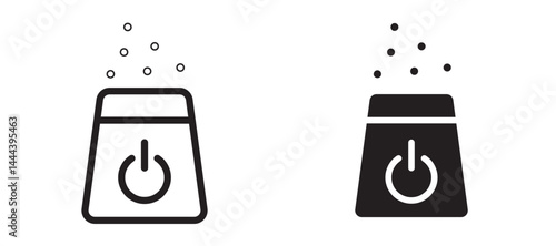 Humidifier icon In Flat and stroke Style Vector For App, UI, Websites. Black Vector Illustration.