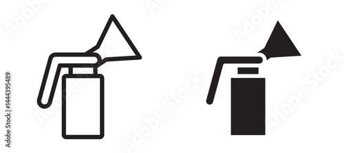 Breast pump icon In Flat and stroke Style Vector For App, UI, Websites. Black Vector Illustration.