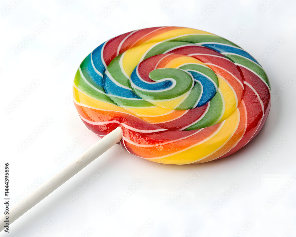 colorful spiral lollipop with red yellow green blue colorful spiral lollipop with red yellow green blue
