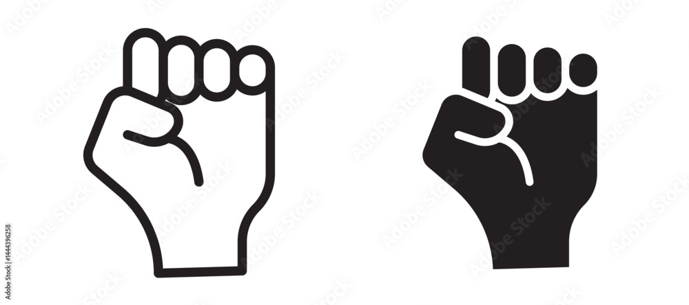 Will power icon In Flat and stroke Style Vector For App, UI, Websites. Black Vector Illustration.