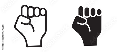 Will power icon In Flat and stroke Style Vector For App, UI, Websites. Black Vector Illustration.
