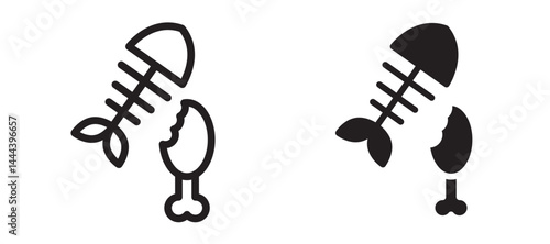 Organic waste icon In Flat and stroke Style Vector For App, UI, Websites. Black Vector Illustration.
