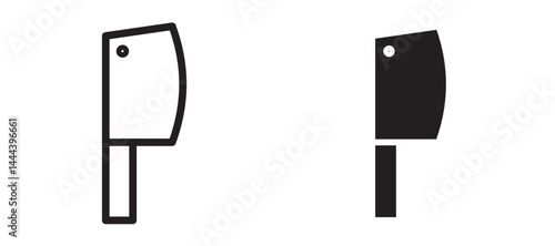 Hatchet icon In Flat and stroke Style Vector For App, UI, Websites. Black Vector Illustration.
