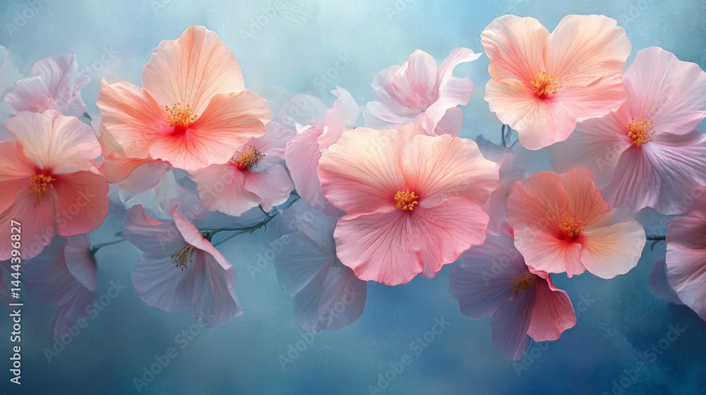 Delicate pastel flowers in soft light. Delicate pastel flowers in soft light.