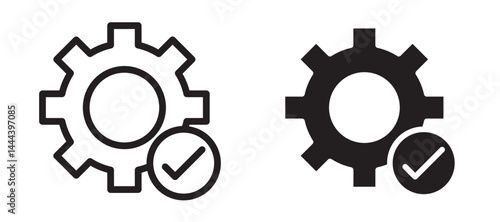 Execution icon In Flat and stroke Style Vector For App, UI, Websites. Black Vector Illustration.