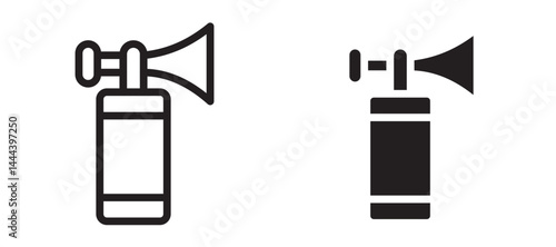 Air horn icon In Flat and stroke Style Vector For App, UI, Websites. Black Vector Illustration.
