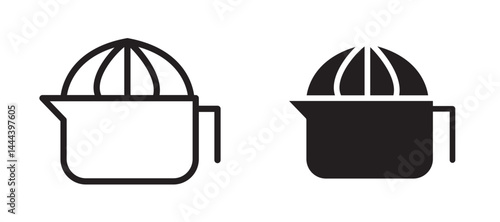 Juicer squeezer icon In Flat and stroke Style Vector For App, UI, Websites. Black Vector Illustration.