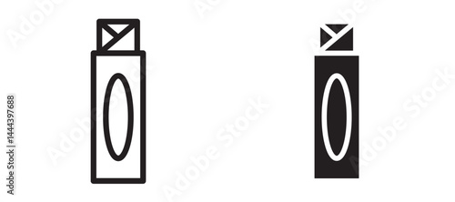 Chew gum icon In Flat and stroke Style Vector For App, UI, Websites. Black Vector Illustration.