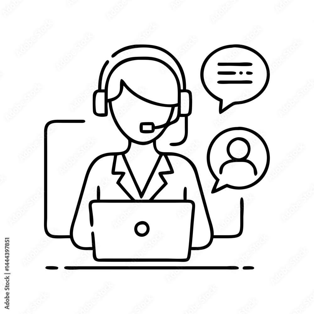virtual assistant icon, virtual assistant line art - simple line art of virtual assistant, perfect for virtual assistant logos and icons virtual assistant icon, virtual assistant line art - simple line art of virtual assistant, perfect for virtual assistant logos and icons