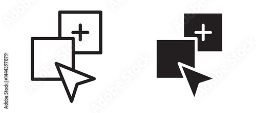 Drag and drop icon In Flat and stroke Style Vector For App, UI, Websites. Black Vector Illustration.