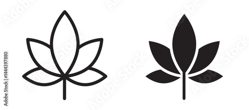 Wallpaper Mural Weed icon In Flat and stroke Style Vector For App, UI, Websites. Black Vector Illustration. Torontodigital.ca