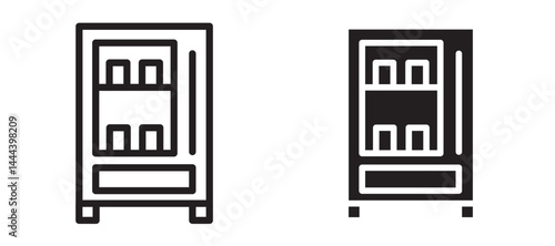 Vending machine icon In Flat and stroke Style Vector For App, UI, Websites. Black Vector Illustration.