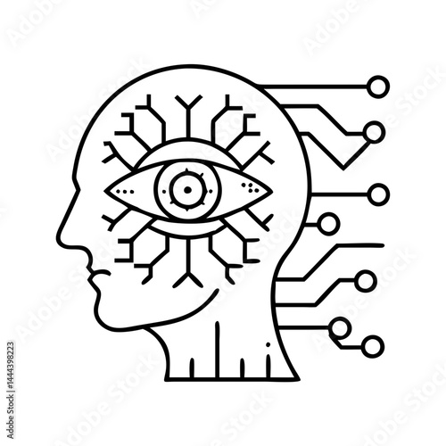Wallpaper Mural vision ai icon, vision ai line art - simple line art of vision ai, perfect for vision ai logos and icons Torontodigital.ca
