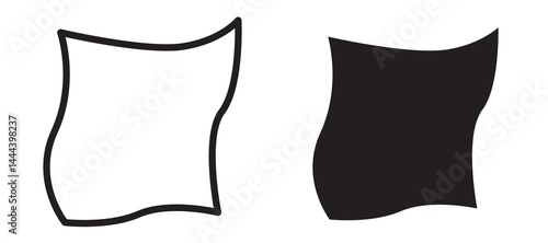 Rag icon In Flat and stroke Style Vector For App, UI, Websites. Black Vector Illustration.