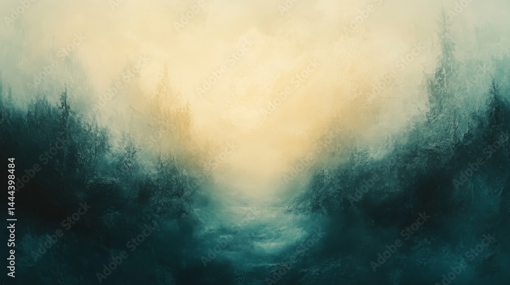 Abstract landscape painting with soft light and dark tones. Abstract landscape painting with soft light and dark tones.
