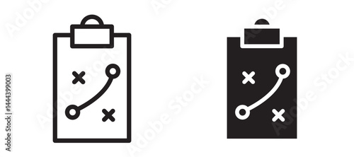 Tactics icon In Flat and stroke Style Vector For App, UI, Websites. Black Vector Illustration.