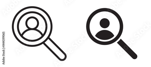 Hiring icon In Flat and stroke Style Vector For App, UI, Websites. Black Vector Illustration.