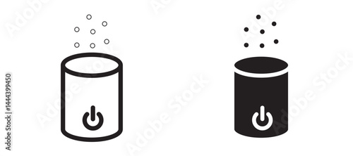 Humidifier In Flat and stroke Style Vector For App, UI, Websites. Black Vector Illustration.
