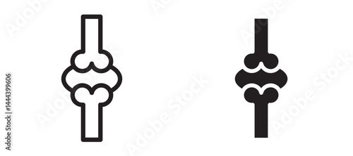 Osteoporosis icon In Flat and stroke Style Vector For App, UI, Websites. Black Vector Illustration.