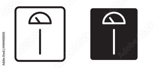 Weight scale icon In Flat and stroke Style Vector For App, UI, Websites. Black Vector Illustration.