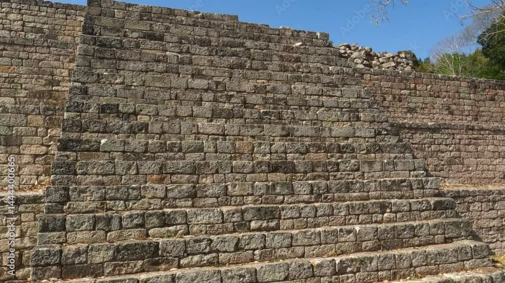 Remains of Temple From Maya Civilization, Close Up. Copan Ruinas Archaeological Site, Honduras Remains of Temple From Maya Civilization, Close Up. Copan Ruinas Archaeological Site, Honduras