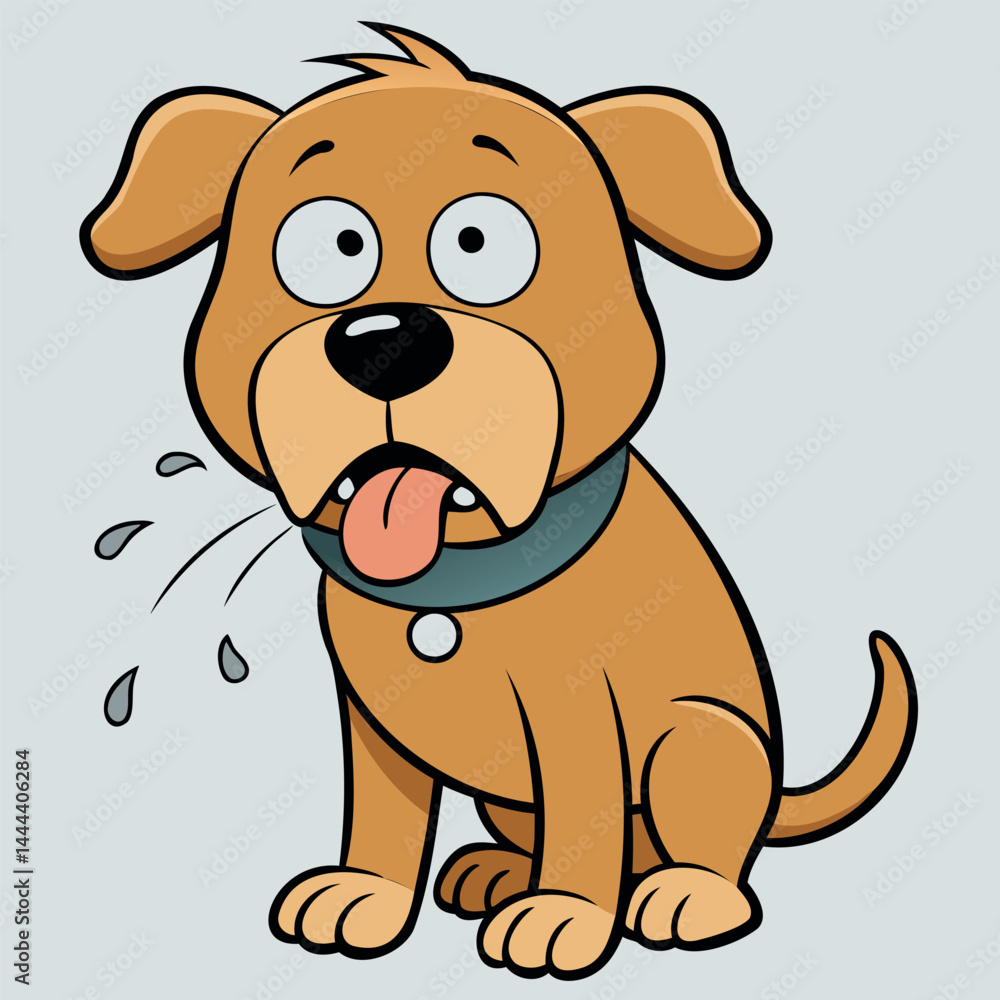 Fototapeta premium Dog Coughing Essential Tips for Pet Care and Wellness
