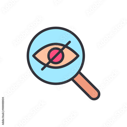 Blocked view colored icons, minimalist vector illustration ,simple transparent graphic element .Isolated on white background