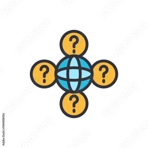 Anonymous site colored icons, minimalist vector illustration ,simple transparent graphic element .Isolated on white background