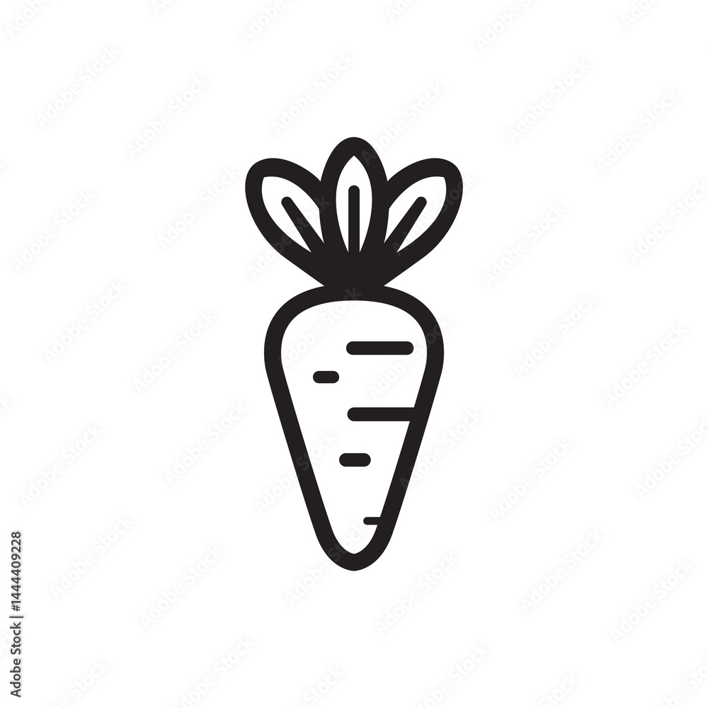 Vector carrot logo template Vector carrot logo template
