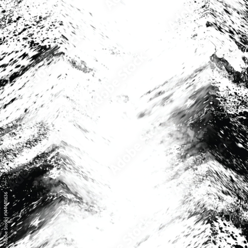 Black and white grungy abstract background. Grungy frame. Vector illustration
