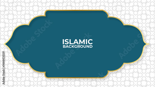 Minimalist elegant blue islamic banner design