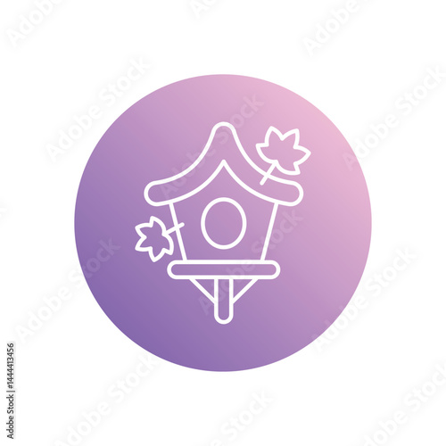 Birdhouse  icon vector stock illustration
