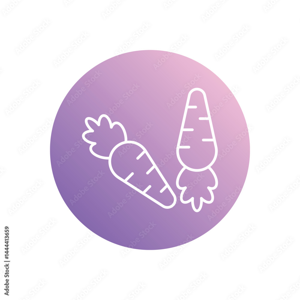 Carrot icon vector stock illustration Carrot icon vector stock illustration