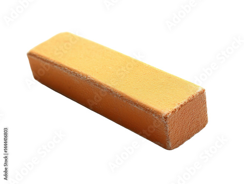 Brown abrasive cleaning sponge.