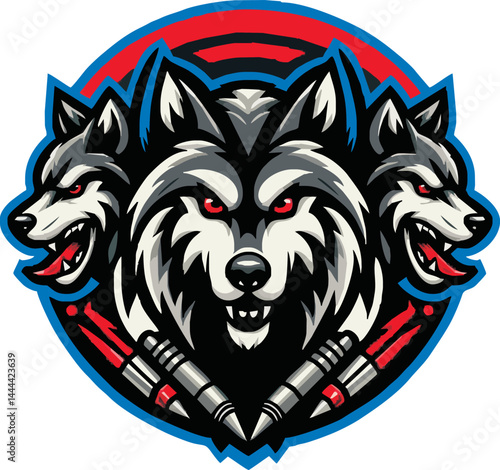 Modern professional wolf logo for a sport team