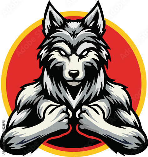 Modern professional wolf logo for a sport team
